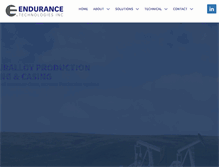 Tablet Screenshot of endurancetechnologies.com